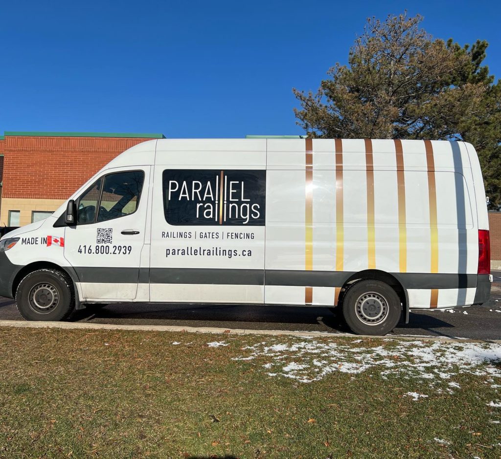 White Parallel Railings Work Van