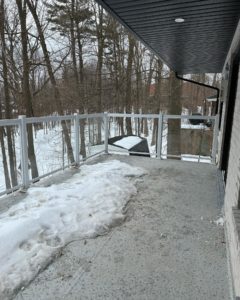 Outdoor Balcony Railing Snow