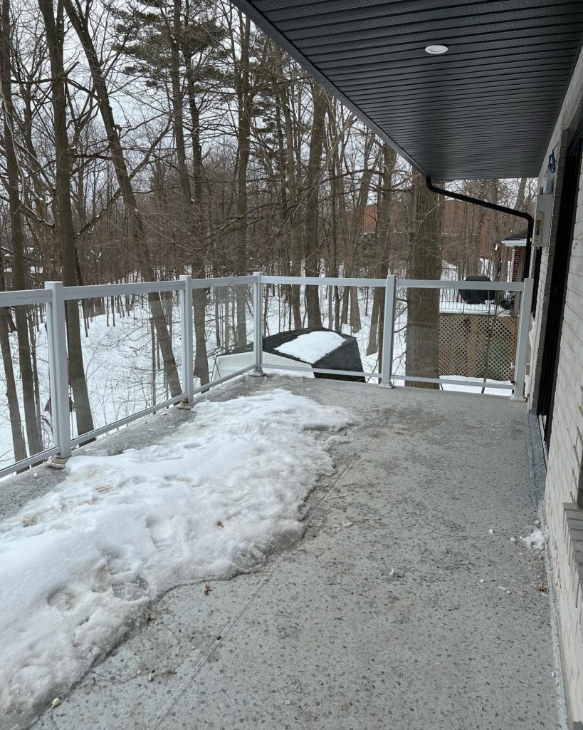 Outdoor Balcony Railing Snow